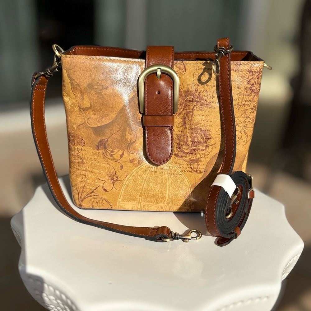Patricia Nash Italian Sketchbook Leather Bag- NWOT